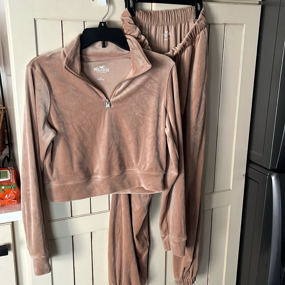 Velour matching set great for travels or holidays at home